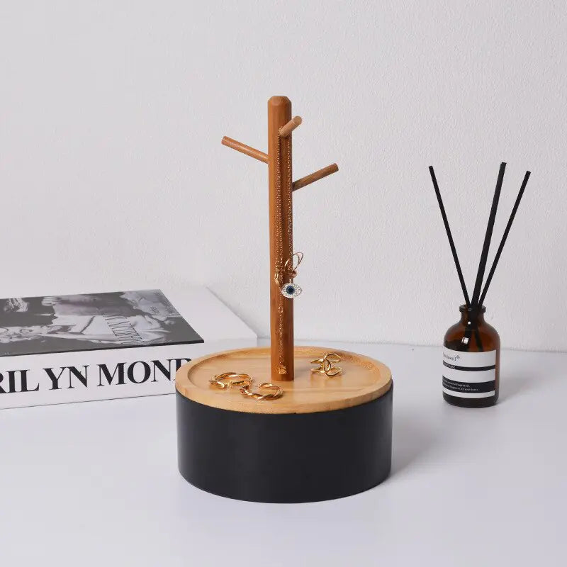 Bamboo Storage Rack Jewelry Storage Box