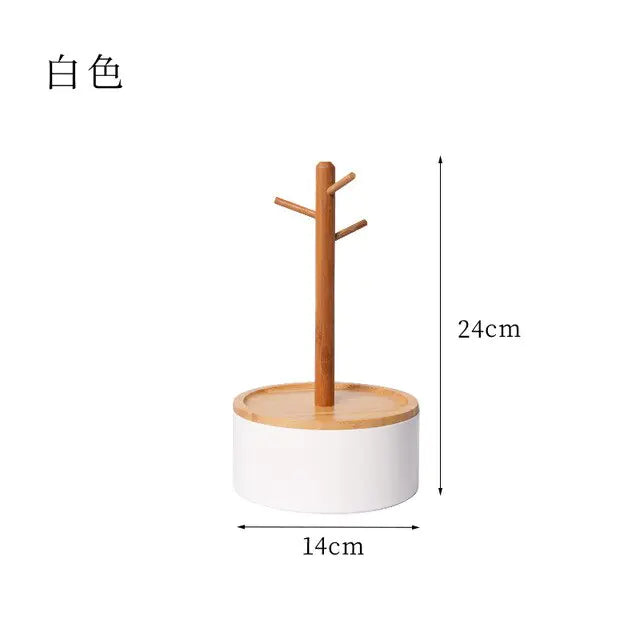 Bamboo Storage Rack Jewelry Storage Box