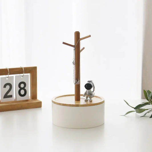 Bamboo Storage Rack Jewelry Storage Box
