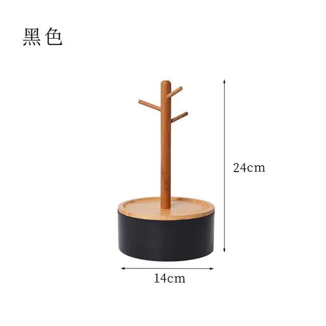 Bamboo Storage Rack Jewelry Storage Box